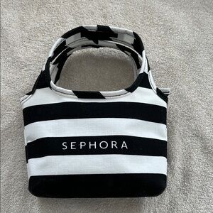 Sephora Monochrome Striped Cosmetic Bag